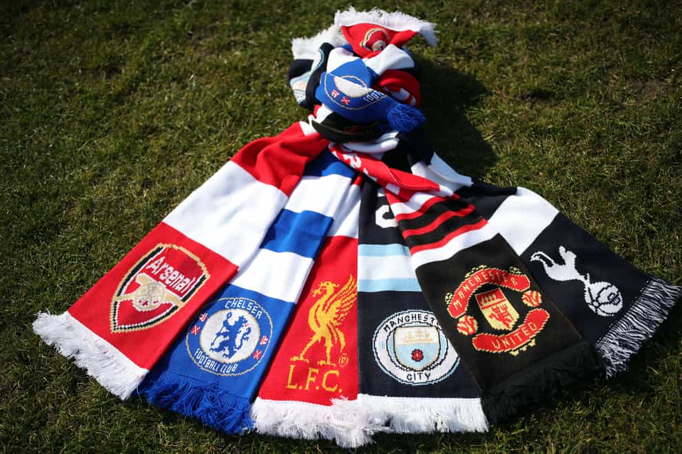 A selection of scarves pictured at Hackney Marshes