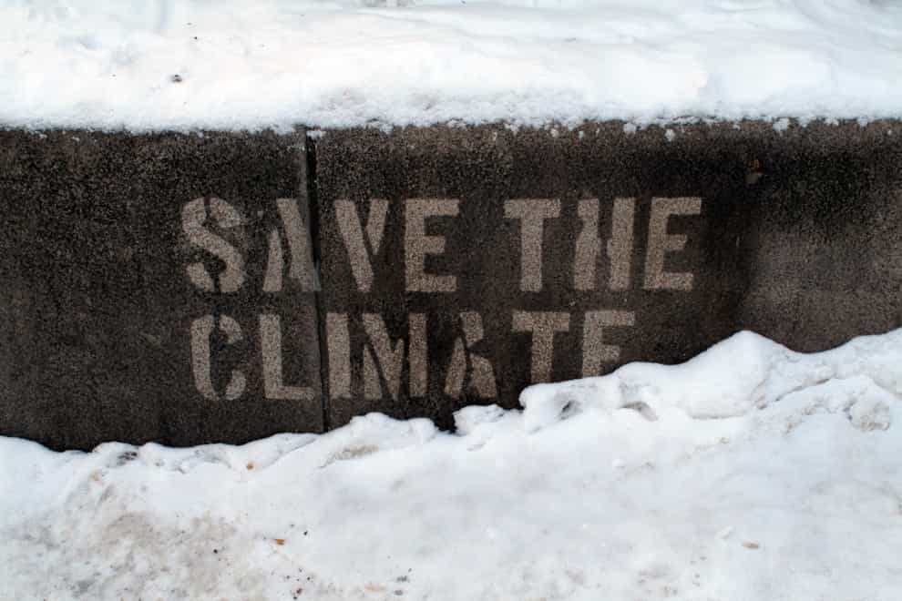 Climate change sign