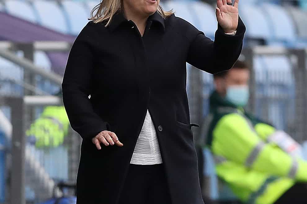 Chelsea manager Emma Hayes claimed she hated every minute of the second half as her side managed to hold on to the Women's Super League top spot with a hard-fought 2-2 draw at Manchester City