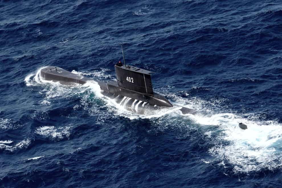 Indonesian Navy submarine KRI Nanggala in waters off East Java