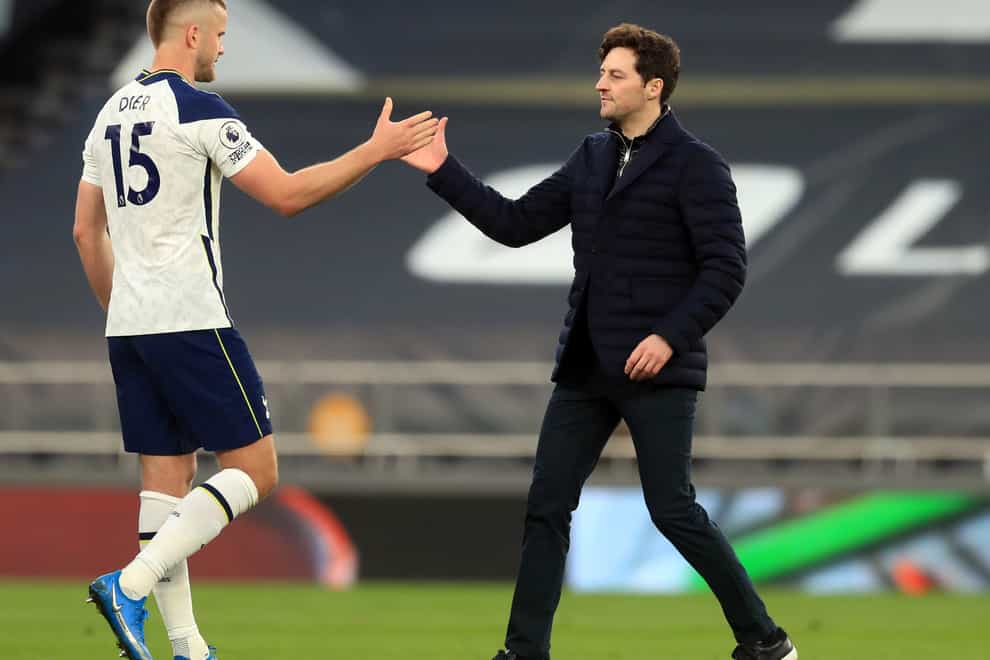Tottenham interim manager Ryan Mason. right, won his first game in charge
