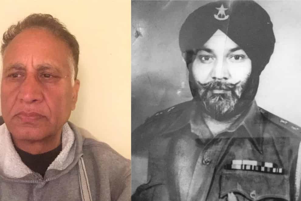 Raj Pal and his uncle Tarlok Singh, who achieved the rank of captain fighting in Burma in the Second World War (Raj Pal/PA)