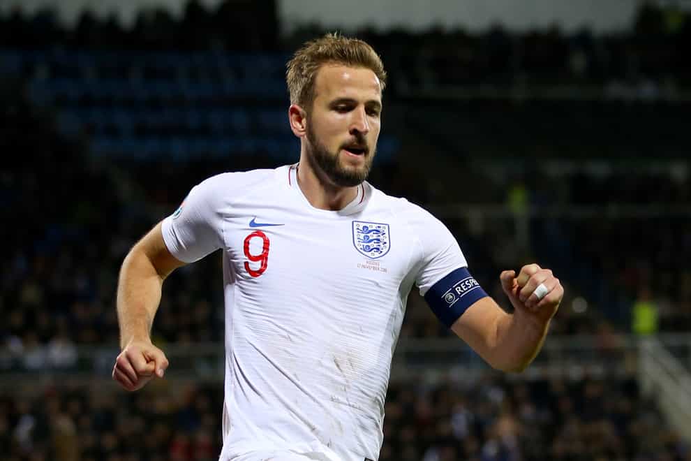 Harry Kane in action for England