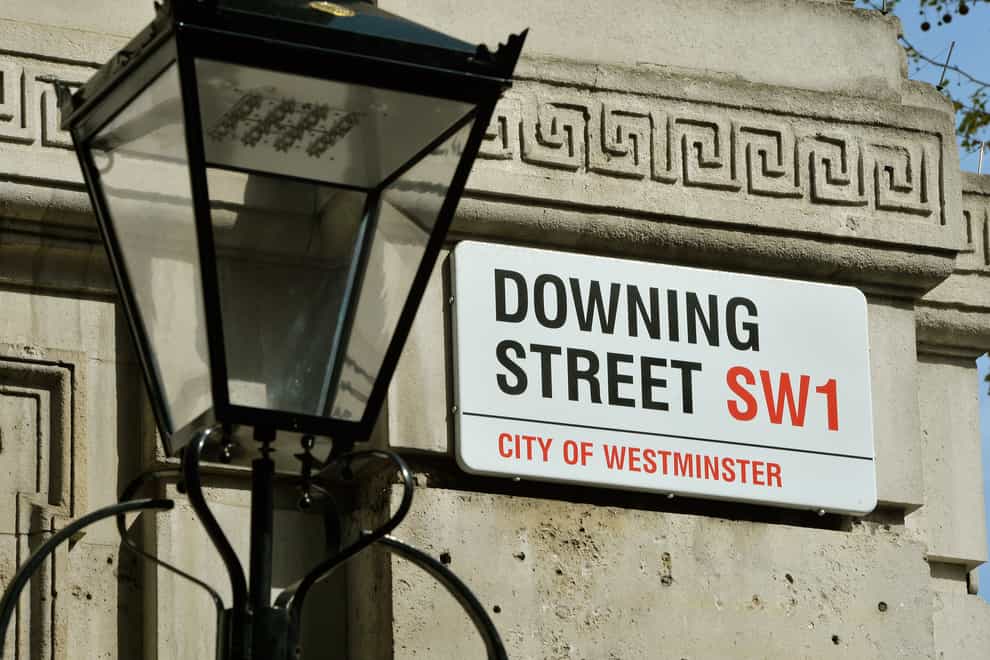 The street sign for Downing Street