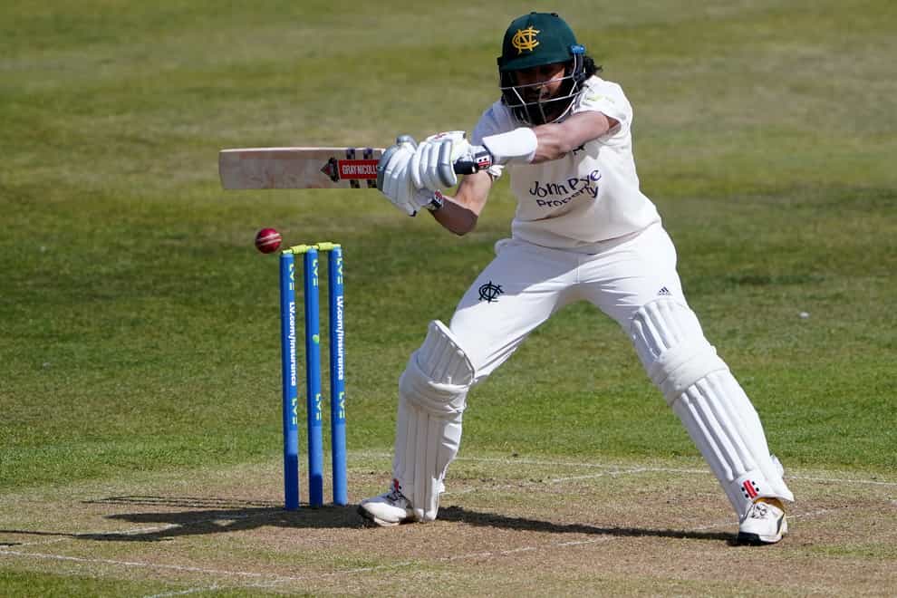 Haseeb Hameed in action for Nottinghamshire