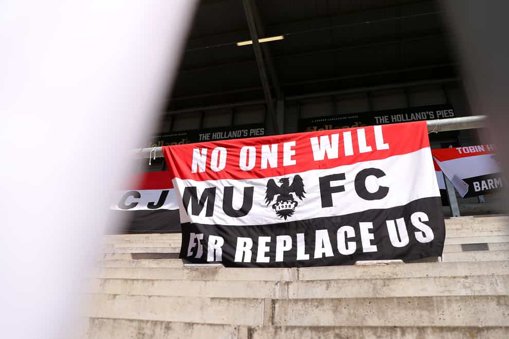 A fans' banner