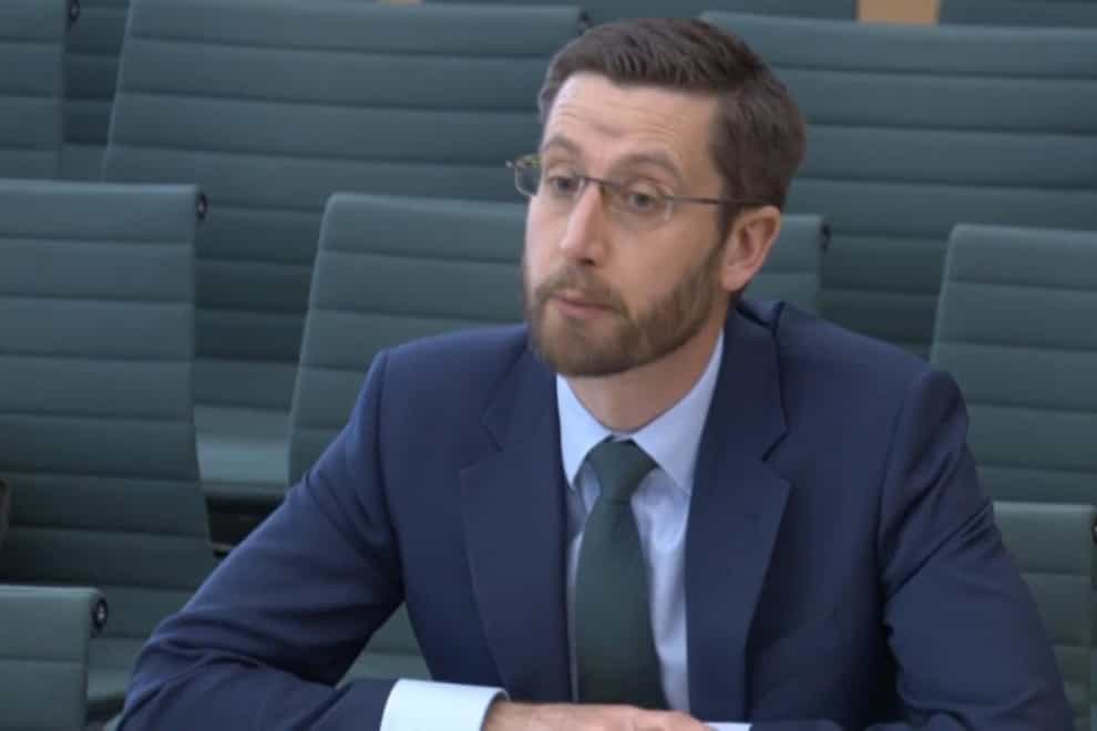 Simon Case, the Cabinet Secretary and the UK’s most senior civil servant, giving evidence on the work of the Cabinet Office to the Commons Public Administration and Constitutional Affairs Committee