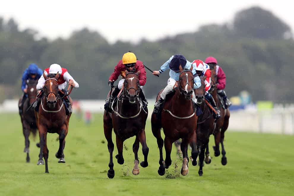 Gear Up (yellow cap) is on course to make his seasonal debut in the Dante Stakes at York