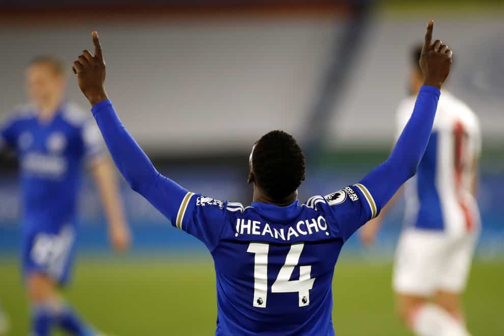 Leicester forward Kelechi Iheanacho celebrates