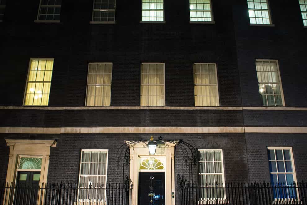 General view of 10 Downing Street, London, in the rain (Dominic Lipinski/PA)