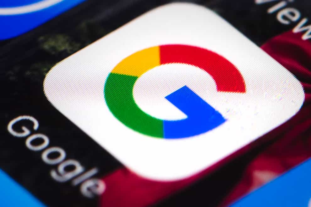 The Google logo on a phone