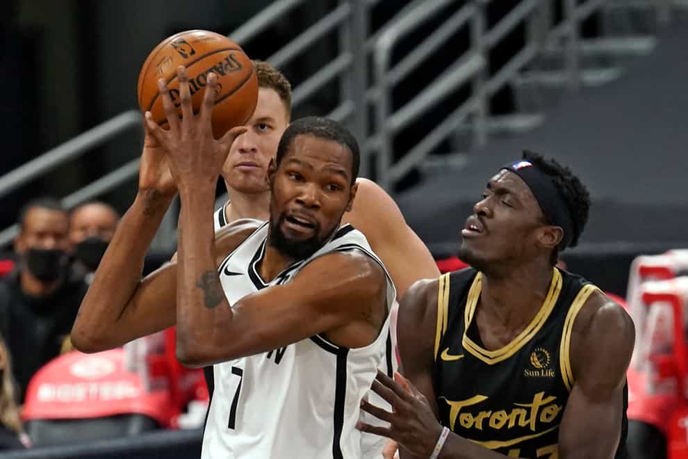 Brooklyn Nets forward Kevin Durant in action