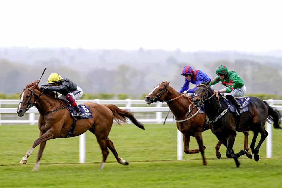 Stradivarius on the way to victory at Ascot
