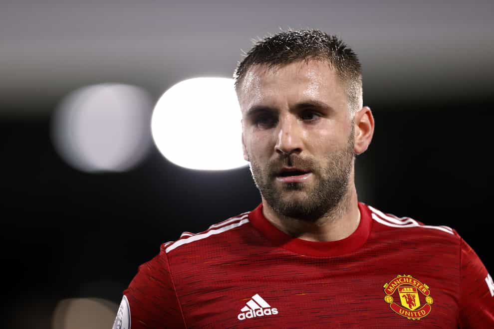 Luke Shaw in action for Manchester United