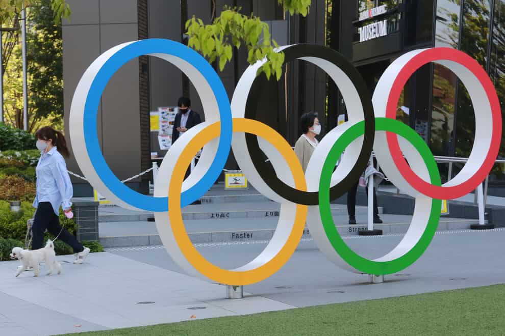 The Olympic rings in Tokyo