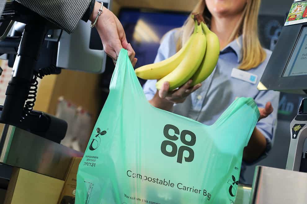 Co-op's compostable carrier bag