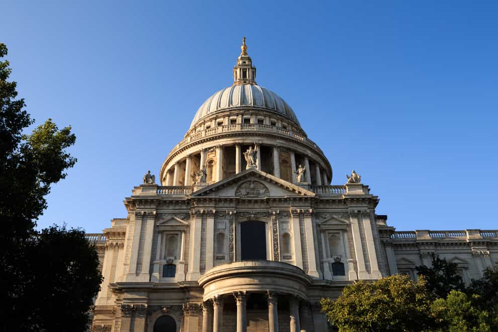 View of St Paul’s Cathedral in London