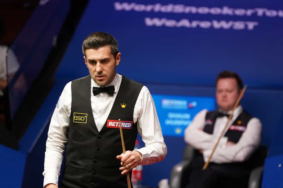 Mark Selby in action at the Crucible
