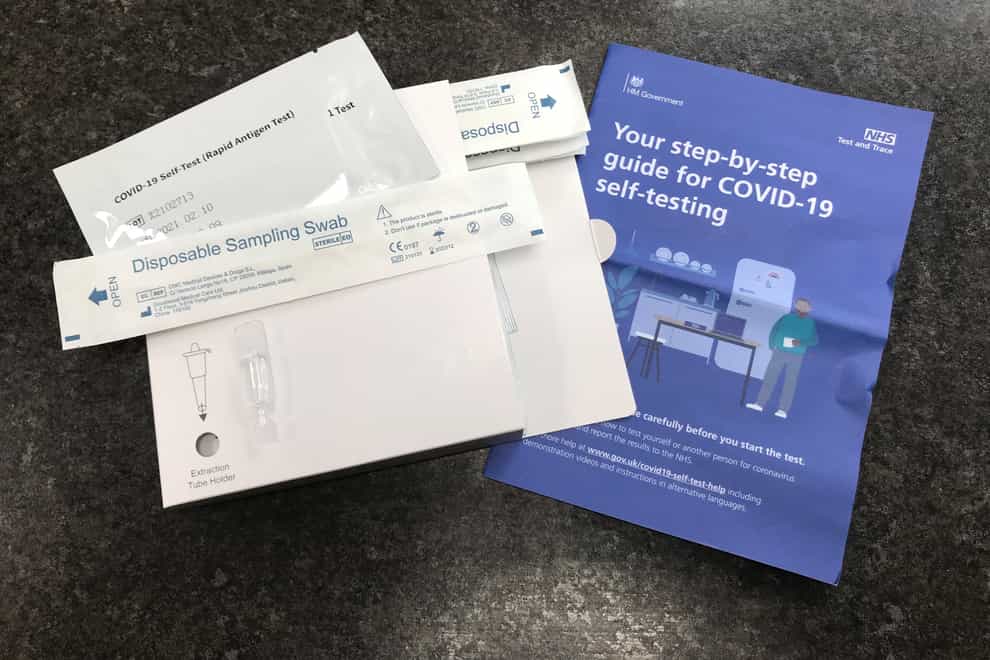 NHS Test and Trace Covid-19 self-testing kits (Zoe Linkson/PA)