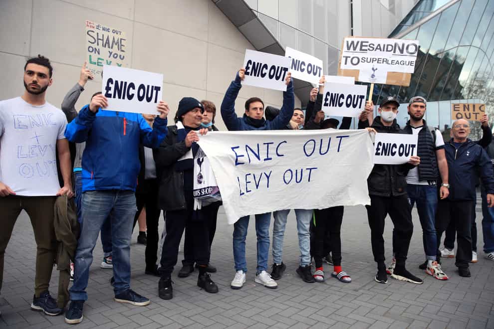 Tottenham fans protested at the club's ownership at a recent game against Southampton