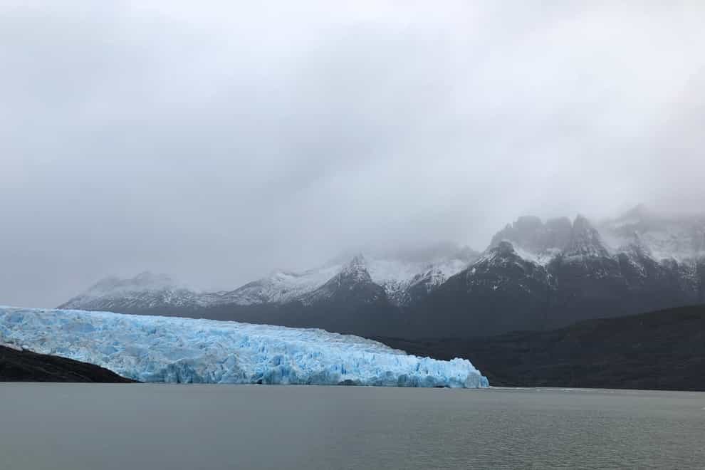 A glacier in Patagonia which is losing ice