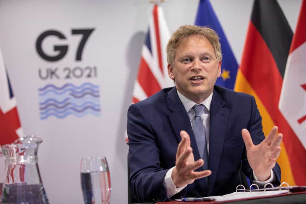 Transport Secretary Grant Shapps has hosted G7 talks aimed at creating a 'robust, accessible and coordinated approach' to restarting international travel (Department for Transport/PA)