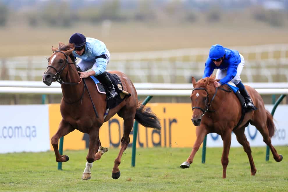 Parachute (left) was an authoritative winner of the Betfair Weighed In Podcast Handicap at Newmarket