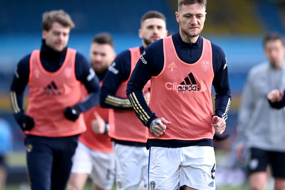 Liam Cooper during a warm-up