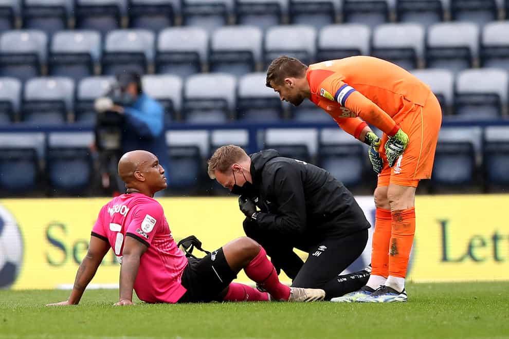 Andre Wisdom is an injury doubt for Derby