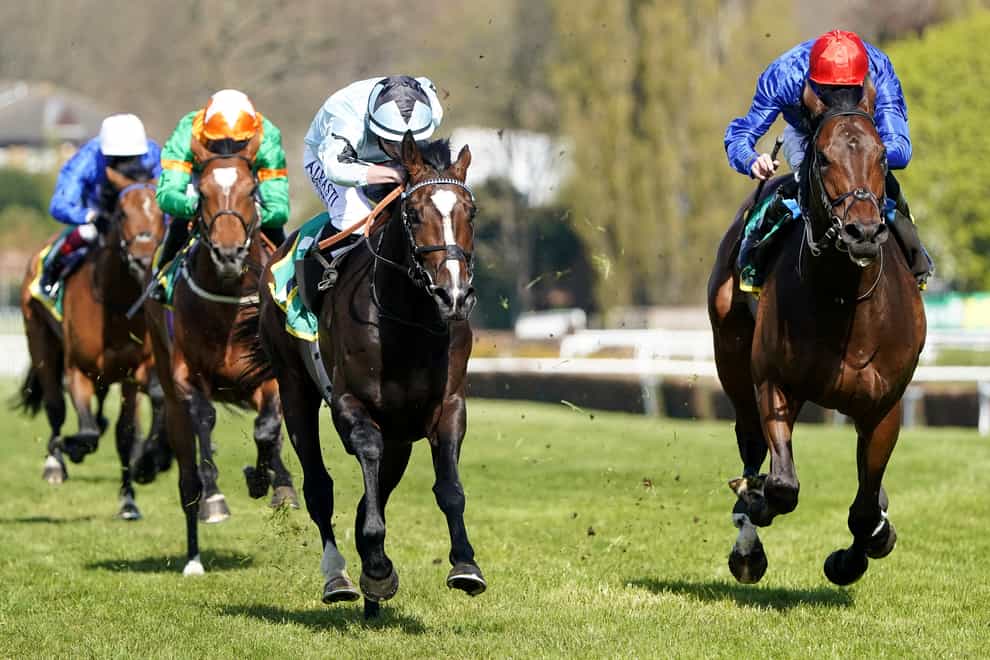 Adayar (right) in action at Sandown last month