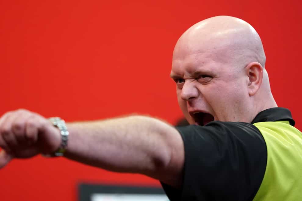 Michael van Gerwen moved to the top of the Premier League