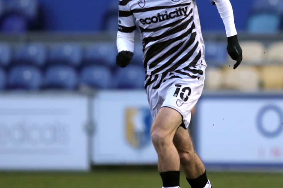 Aaron Collins in action for Forest Green