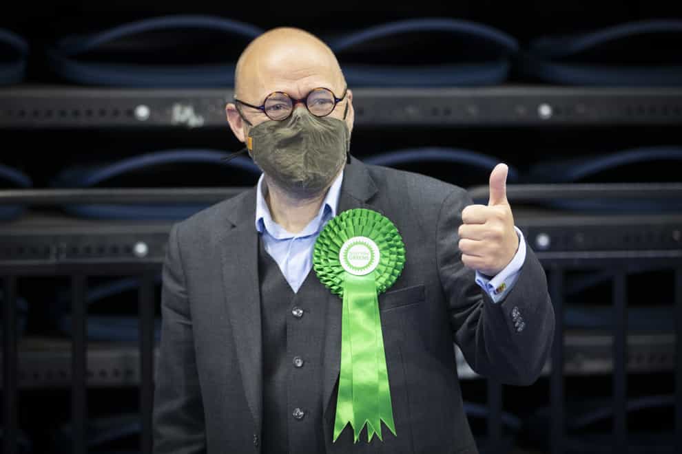 Patrick Harvie giving a thumbs up