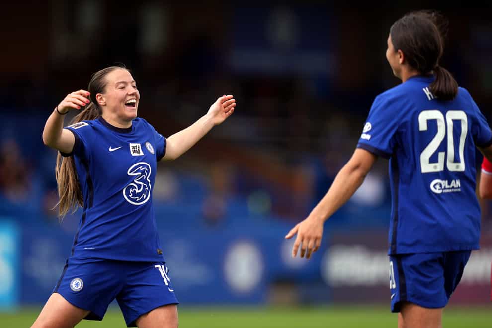 Fran Kirby scored Chelsea's second on their road to securing the title
