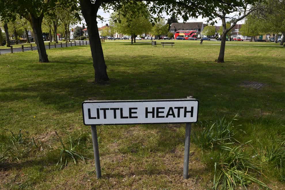Little Heath, Romford, east London, where Maria Jane Rawlings, 45, was found dead by a man walking his dog (Stefan Rousseau/PA)