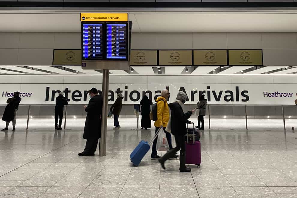 Passengers arrive at Heathrow Terminal 5