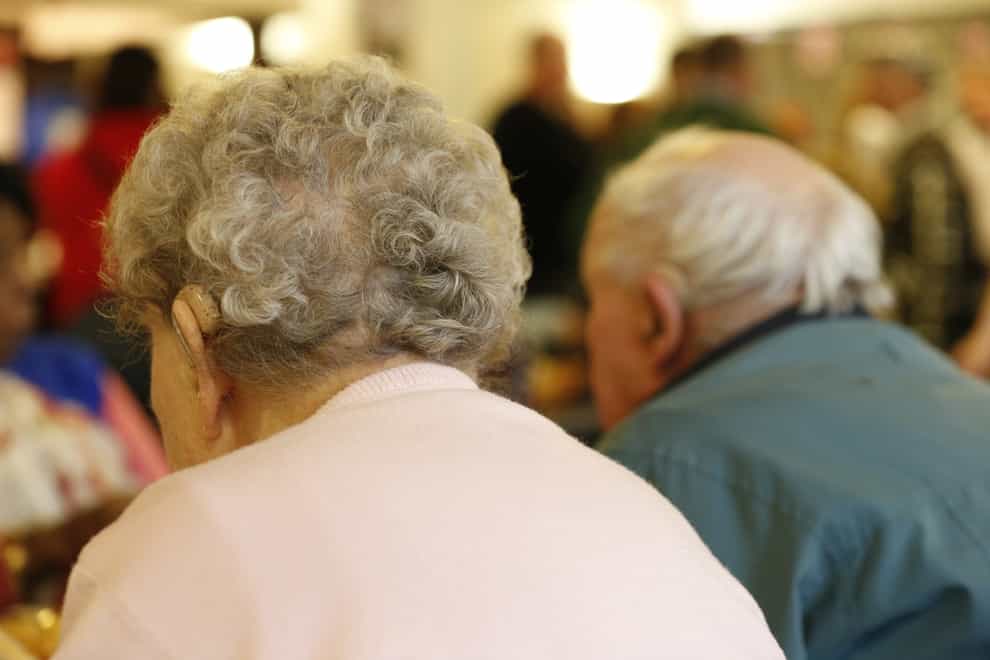 Elderly people in care home