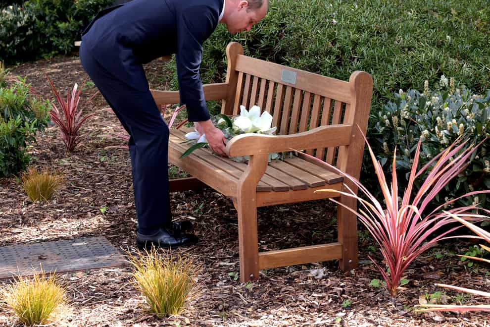 The Duke of Cambridge lays a wreath