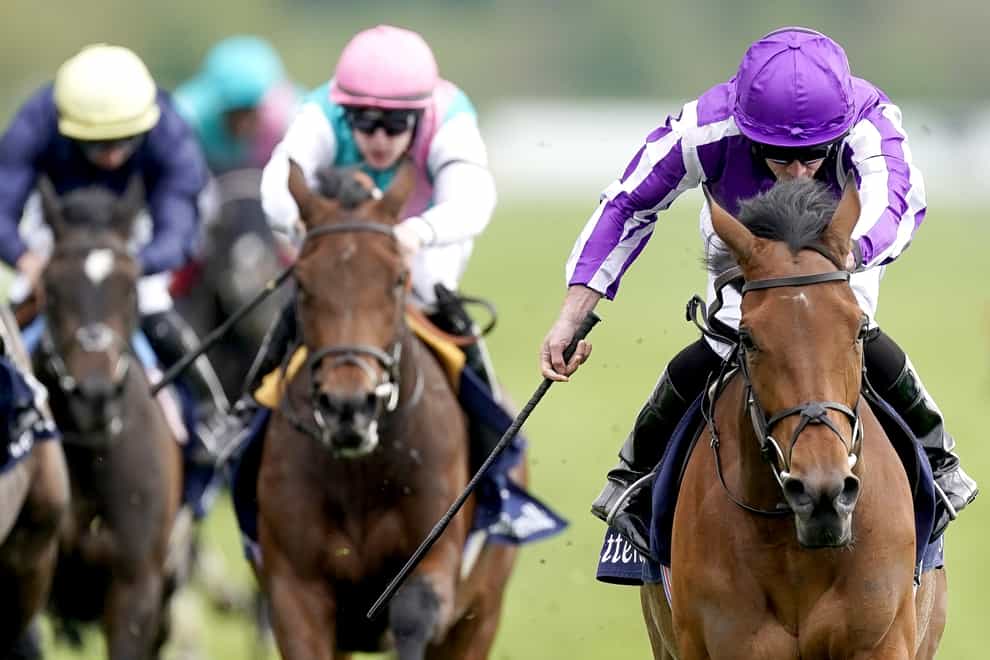Snowfall and Ryan Moore (right) provided trainer Aidan O'Brien with his first Tattersalls Musidora Stakes success at York