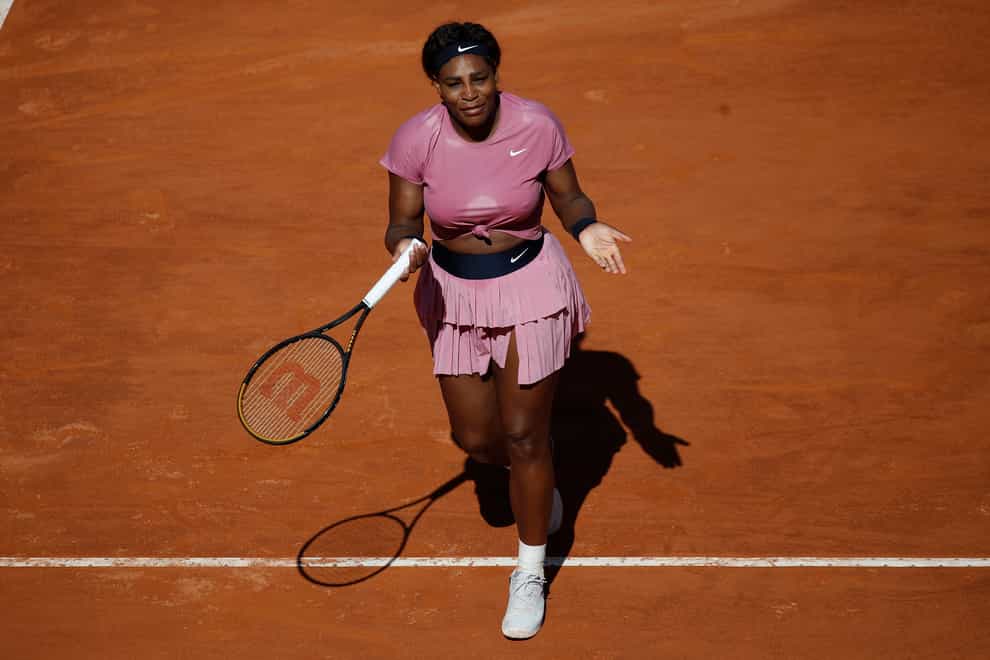 Serena Williams was beaten at the Italian Open