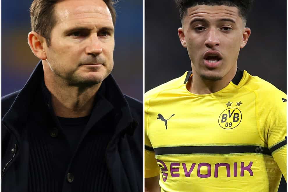Composite pic of Frank Lampard and Jadon Sancho
