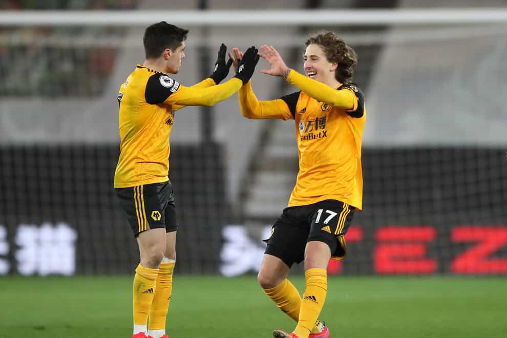 Fabio Silva, right, is determined to succeed at Wolves