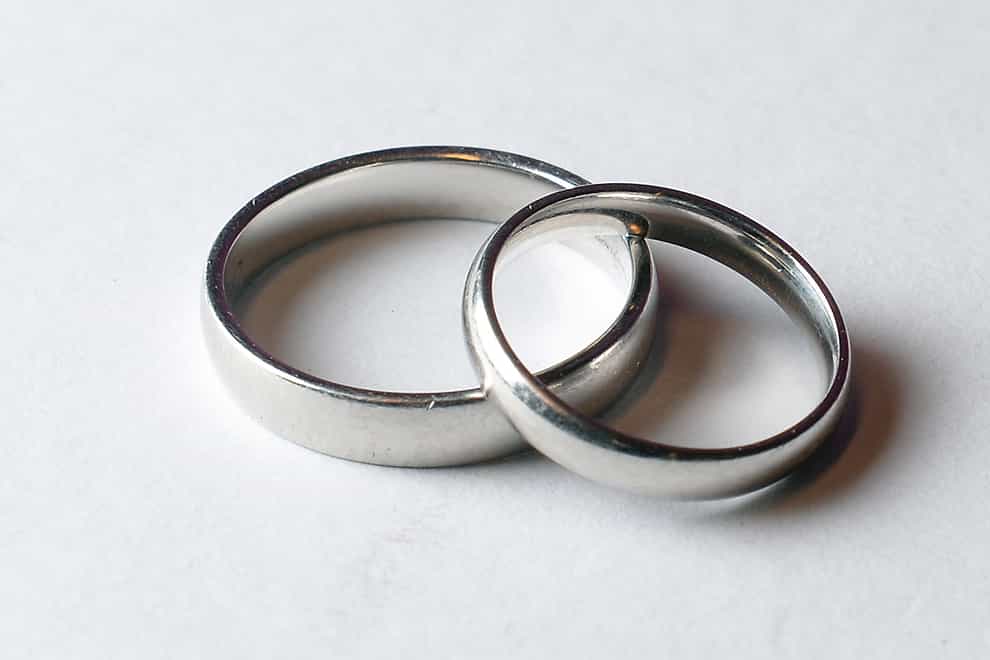 Wedding rings (Anthony Devlin/PA)