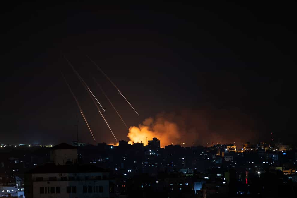 Smoke rises following Israeli missile strikes on Gaza City
