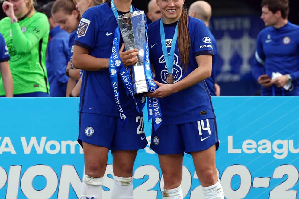 Chelsea's Sam Kerr (left) and Fran Kirby celebrate
