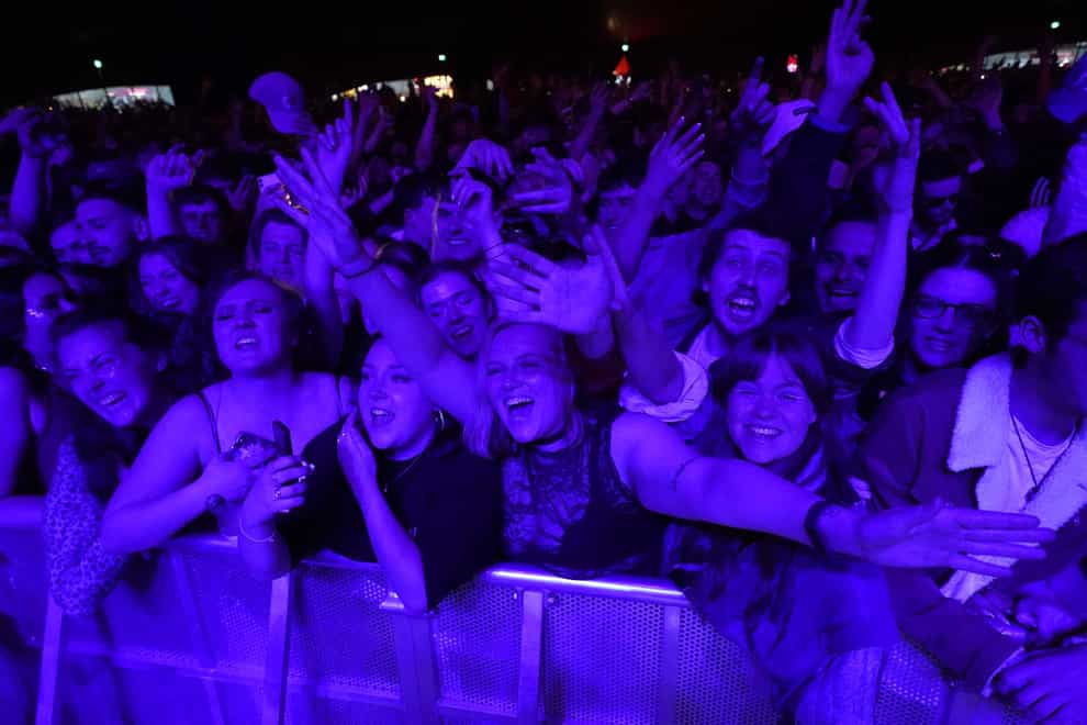 Crowds at a music festival as part of the national Events Research Programme (Danny Lawson/PA)