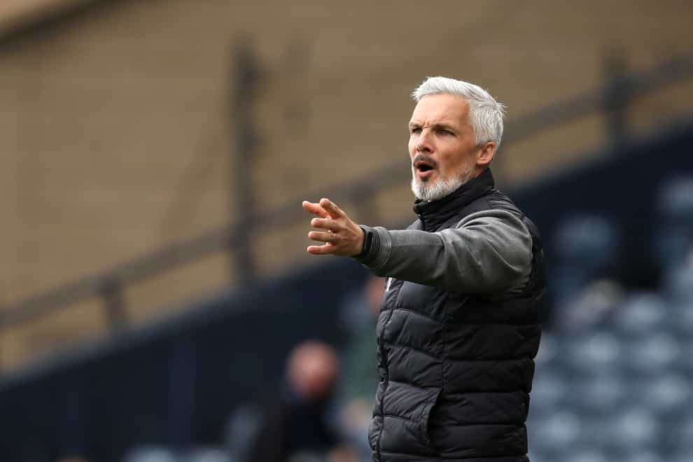 Jim Goodwin on the touchline