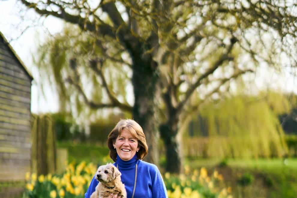 Retired nurse Fee Sharples, who has launched the Britain's Next Top Dog charity photo competition for Cancer Research UK, with her two dogs Inca and Pickle. (Britain's Next Top Dog/ PA)