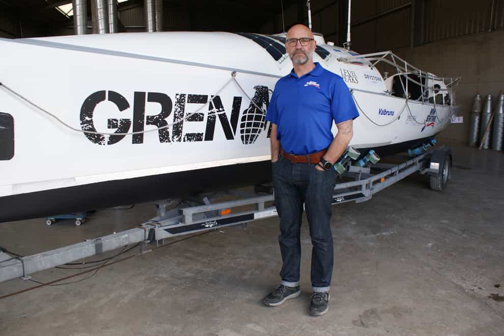 Ian Rivers and his boat, Sentinel