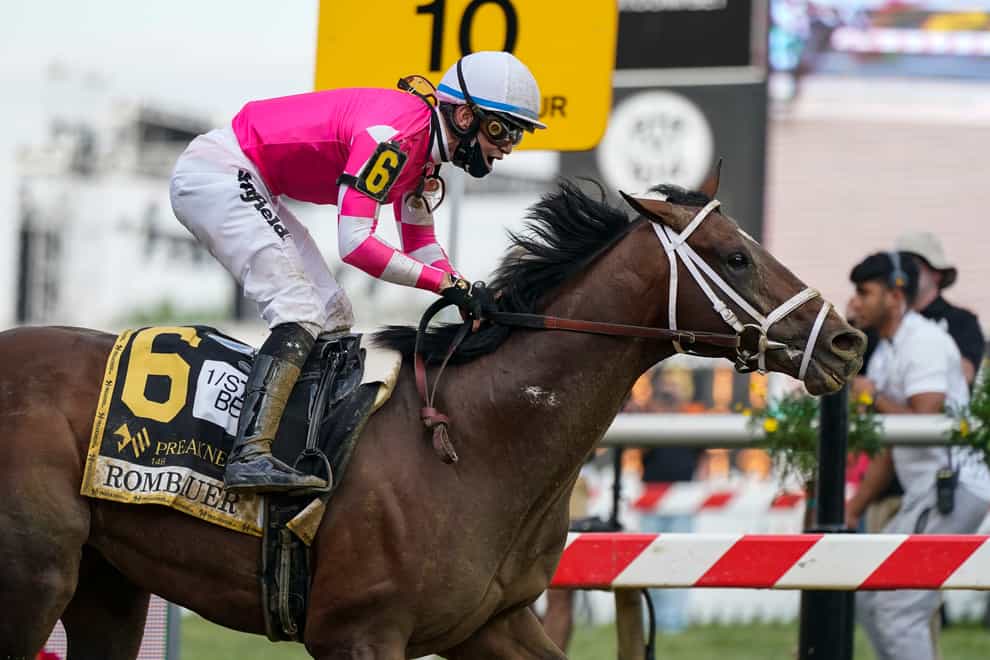 Rombauer and Flavien Prat won the Preakness Stakes at Pimlico